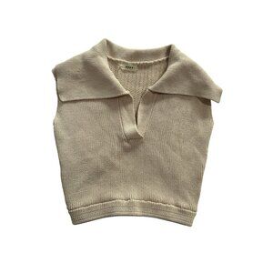 RUVE Collared Vest in Cream